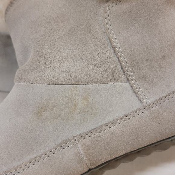 Sorel Suede Booties Shearling Women's 7 Gray - Picture 4 of 6